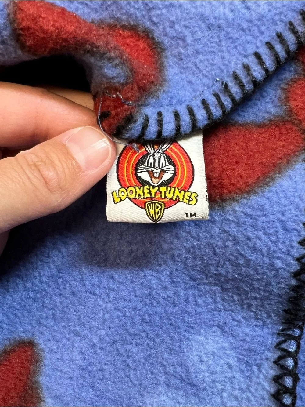 Vintage Taz Tasmanian Devil Throw Blanket Looney Tunes 1999 Fleece